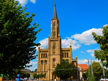 Foto de Iglesia evangélica de la ciudad de Frstenbergon el Havel - Imagen libre de derechos