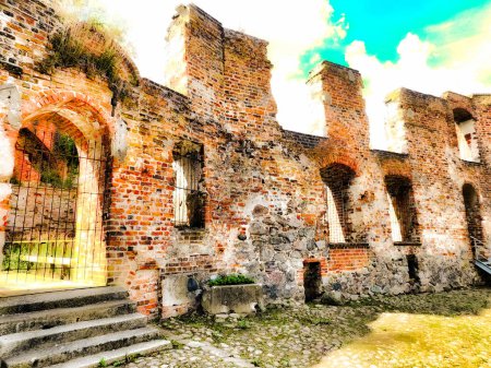 Photo for The ruins of the Crooked House on the hilltop castle from the Middle Ages - Royalty Free Image
