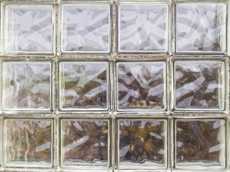 A wall made of glass blocks