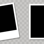 Polaroid photo frame vector flat icon
