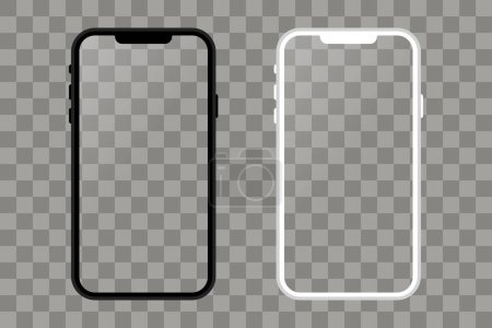 Illustration for Phone screen mockup. Smartphones. Mobile phone collection icons. Vector illustration - Royalty Free Image