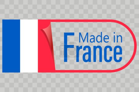 Ilustración de Made in France label. Vector illustration - Imagen libre de derechos
