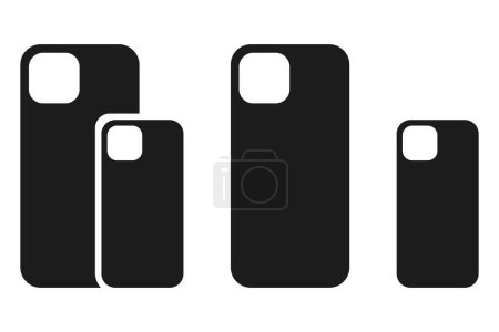 Illustration for Phone accessories. Phone cases icons. Vector illustration - Royalty Free Image