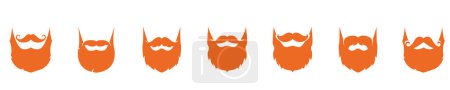 Illustration for Red beards collection flat icons. St. patrick's day vector illustration - Royalty Free Image