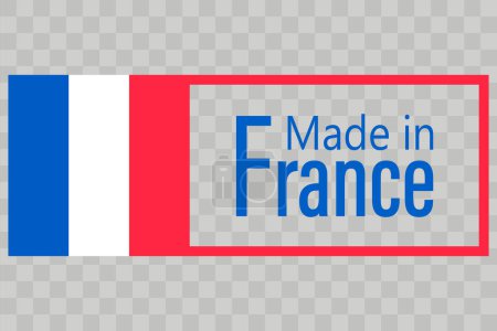 Téléchargez les illustrations : Label made in France. Illustration vectorielle - en licence libre de droit