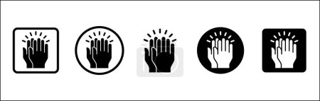 Le symbole des applaudissements. Des icônes applaudissantes. Applaudissements et acclamations. Icône plate simple de louange et d'encouragement ressource de conception graphique et illustration.