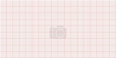 Illustration for Millimeter graph paper grid. Geometric checkered seamless pattern for blueprint, school, architect, medicine, technical engineering line scale measurement. Digital ecg diagram hospital page. Vector - Royalty Free Image