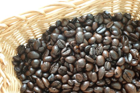 close up the roast coffee bean