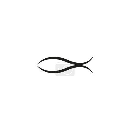 Fisch-Symbol, auf weißem Hintergrund Vektor Illustration Geschäftsideen eps10