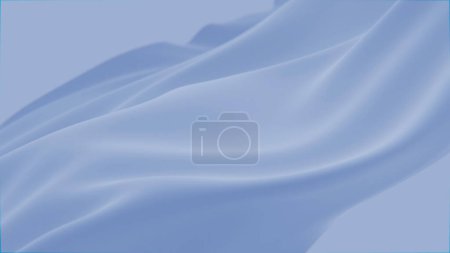 Foto de Ternura abstracta fondo de seda azul tela de onda de lujo tela de color pastel satinado. Lujoso cuidado salpicadura de onda líquida, textura de fluido ondulado. Material de aleteo. 3D animación movimiento diseño fondo de pantalla - Imagen libre de derechos