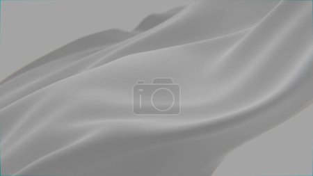 Photo for Abstract tenderness gray silk background luxury wave cloth satin pastel color fabric. Luxurious care liquid wave splash, wavy fluid texture. Fluttering material. 3D animation motion design wallpaper - Royalty Free Image