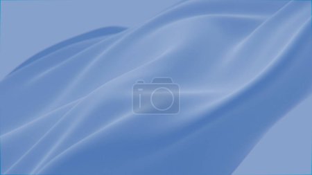 Foto de Ternura abstracta fondo de seda azul tela de onda de lujo tela de color pastel satinado. Lujoso cuidado salpicadura de onda líquida, textura de fluido ondulado. Material de aleteo. 3D animación movimiento diseño fondo de pantalla - Imagen libre de derechos