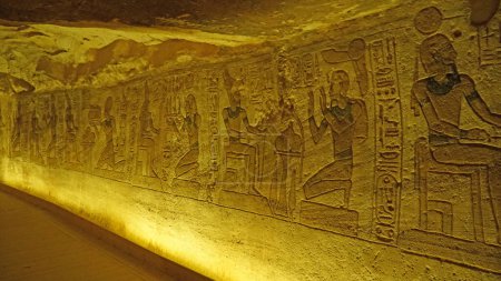 Das Innere des kleinen Tempels in Abu Simbel (Tempel der Hathor und Nofertari), Ägypten