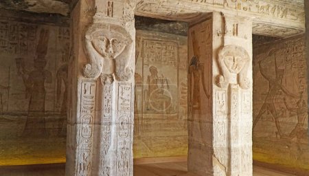 Interior Details of Abu Simbel. The Great Temple of Ramesses II.