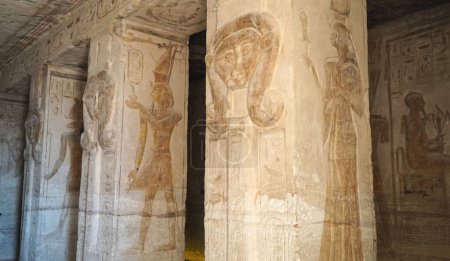 Interior Detalles de Abu Simbel. El Gran Templo de Ramsés II.