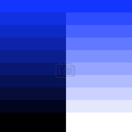 Farbpalette mit blauem Farbverlauf