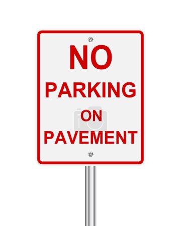 Téléchargez les illustrations : Panneau de signalisation routière Pas de stationnement sur fond de chaussée - en licence libre de droit