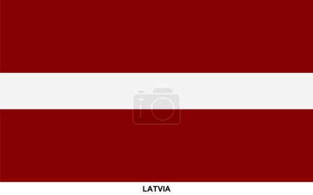 Illustration for Flag of LATVIA, LATVIA national flag - Royalty Free Image