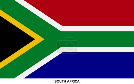 Téléchargez les illustrations : Drapeau de l'AFRIQUE DU SUD, AFRIQUE DU SUD drapeau national - en licence libre de droit