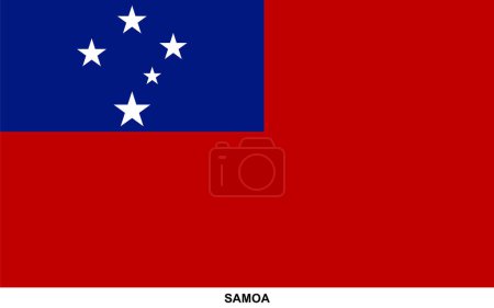 Illustration for Flag of SAMOA, SAMOA national flag - Royalty Free Image