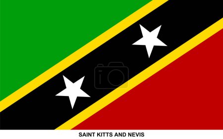 Flag of SAINT KITTS AND NEVIS, SAINT KITTS AND NEVIS national flag