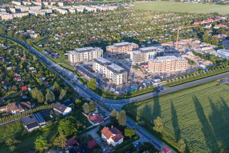 Téléchargez les photos : Vue aérienne de la ville de Nysa en Pologne - en image libre de droit