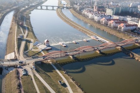 Photo for Aerial view of the Wroclaw  city in Poland - Royalty Free Image