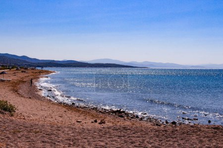 Photo for Sand beach in Turkey. Aegean coast. Gumuldur - Royalty Free Image