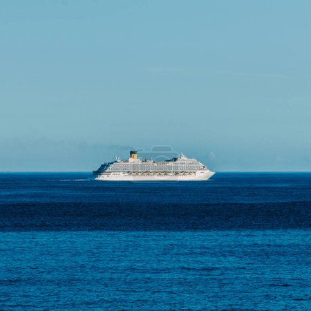 Photo for Rio de Janeiro, Brazil - January 21, 2023: Costa Firenze transatlantic cruise ship in Rio de Janeiro, Brazil with a length of 324 metres - Royalty Free Image