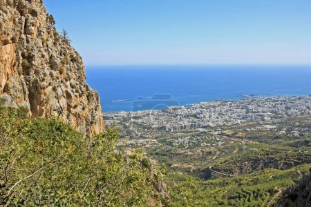 Photo for View of Kyrenia from Saint Hilarion Castle in Cyprus - Royalty Free Image