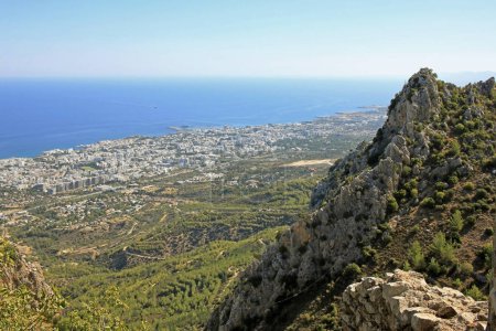 Photo for View of Kyrenia from Saint Hilarion Castle, Cyprus - Royalty Free Image