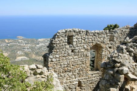 Photo for Kyrenia, Cyprus - 9 September 2022: View of Kyrenia from Saint Hilarion Castle - Royalty Free Image