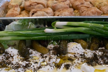 Foto de Proposición de catering hecho a sí mismo para grupos, cocina de estilo mediterniano - Imagen libre de derechos