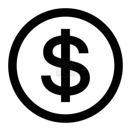 Photo for Dollar currency icon symbol vector - Royalty Free Image
