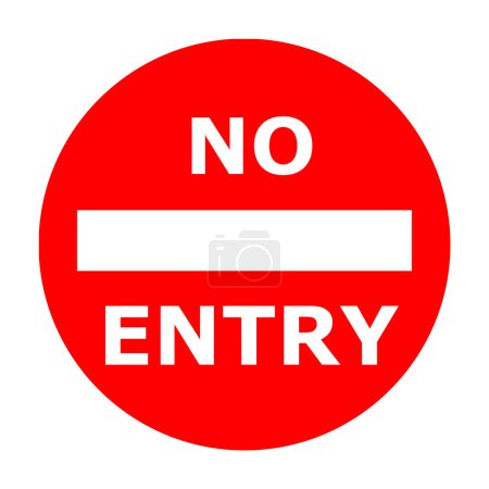 Illustration for No entry sign illustration isolated on white background - Royalty Free Image