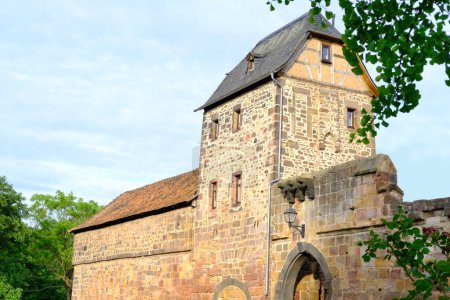 Foto de Castillo y ruinas de Filbel Fortaleza Antiguos edificios medievales europeos Bad Vilbel, Mostrando atracciones para los turistas interesados, Turismo Cultural en Hesse - Imagen libre de derechos