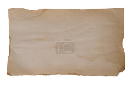papel viejo textural horizontal, proporcionando un estilo auténtico y retro, una hoja de papel textural vintage sobre fondo blanco aislado, haciendo hincapié en el valor histórico