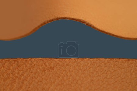 Premium natural leather orange, yellow, brown cut for crafting artisan leatherwork, , natural background for designer, Handmade goods, shoes and insoles, DIY projects