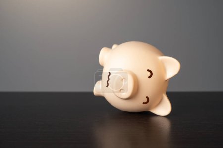 Photo for Sick pig piggy bank. Bad economy. Medicine and healthcare. Financial crisis, end of savings, bankruptcy. Devaluation, inflation. Impoverishment. Refinancing restructuring of debts. Economic depression - Royalty Free Image