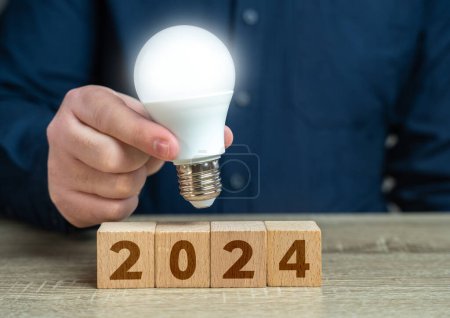Ideas for 2024. Yearly calendar. Embracing new trends, making forecasts, setting plans for coming future. Upcoming events that determine the future. Great beginnings and opportunities.