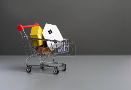 At home in a shopping cart. Affordable housing. Mortgage and loan. Investing in real estate abroad. Foreign housing.