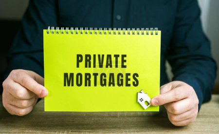 Photo for Private mortgage concept. Loan agreement between individuals, typically involving a borrower and a lender who is not a traditional financial institution. Real estate - Royalty Free Image