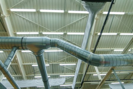 Tôle industrielle conduit d'air de zinc en acier, équipement de climatisation