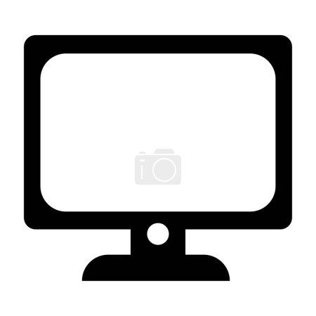 Monitor icon line design template isolated illustration