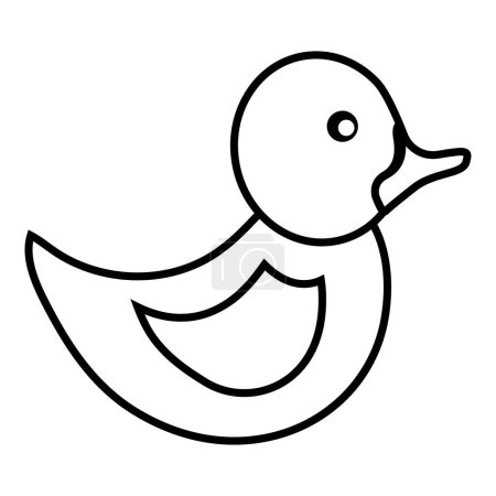 Illustration pour Modèle d'icône de canard en caoutchouc illustration isolé - image libre de droit
