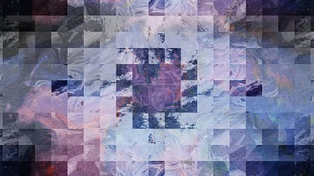 Foto de Fondo geométrico abstracto con diferentes patrones de color - Imagen libre de derechos