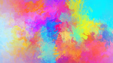Foto de Fondo abstracto de pinceladas de colores. fondo de pantalla vibrante cepillado. creación artística pintada. ilustración única y creativa. - Imagen libre de derechos
