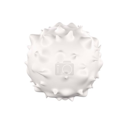 Photo for White blood cell 3d realistic icon analysis. Leukocytes medical illustration on white background with clipping path. - Royalty Free Image