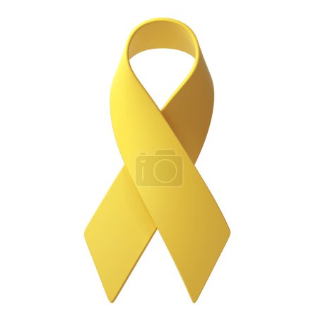 Téléchargez les photos : 3d Sensibilisation au ruban jaune adénosarcome, cancer de l'os de la vessie, endométriose, sarcome, spina bifida illustration. - en image libre de droit