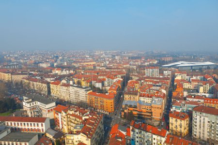 Téléchargez les photos : Turin vue sur la ville italienne d'en haut. Vue aérienne de la ville de Turin - en image libre de droit